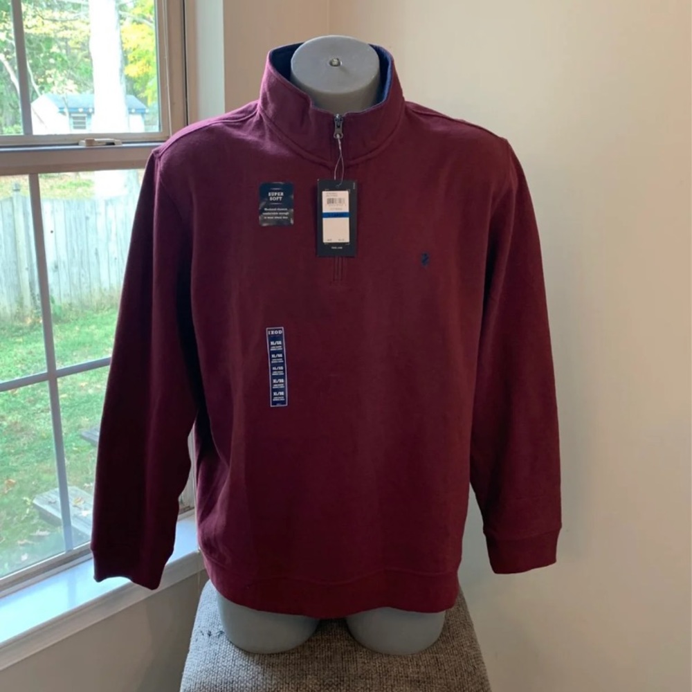 Izod Pullover Zip Sweater